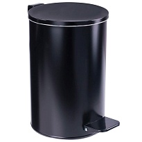 Ведро для мусора с педалью, усиленное, Титан, 10 л, черное, оцинкованная сталь в Бресте