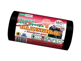 Мешки для мусора 180 л, ароматизированные, черные, в рулоне 25 шт., ПВД, 35 мкм, 1100х930 мм, НАДЕЖНЫЕ, 1802550 в Бресте