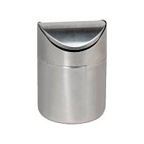 Урна для мусора 1,2 л настольная, с качающейся крышкой, нержавеющая сталь, матовая в Бресте