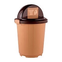 Мусорный бак с крышкой - клавишей 105 л бежевый 105 бежевый в Бресте