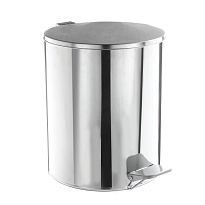 Ведро для мусора с педалью, усиленное, Титан, 15 л, нержавеющая сталь, хром в Бресте