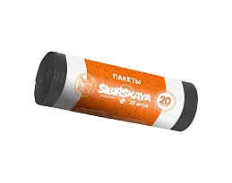 Мешки для мусора 20 л, черные, в рулоне 25 шт., ПНД, 6 мкм, 420х450 мм, SIBIRSKAYA, 101-001 S в Бресте