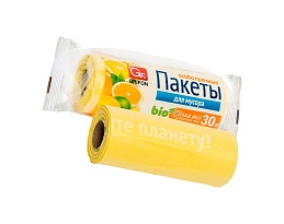 Мешки для мусора 35 л, ароматизированные, желтые, в рулоне 20 шт., ПНД, 12 мкм, 560х530 мм, GRIFON Цитрусовый Микс, 100-033 в Бресте