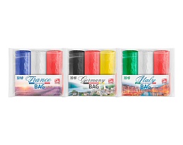 Мешки для мусора 30 л, ассорти, в рулоне 20 шт., ПНД, 9 мкм, 600х500 мм, GRIFON Триколор, 101-024 в Бресте