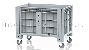 Контейнер iBox сплошной на колесах с пробкой 1 дюйм серый в Бресте Контейнер iBox сплошной на колесах с пробкой 1 дюйм серый в Бресте