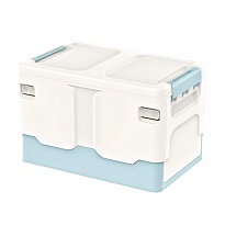Ящик пластиковый складной белый, дно голубое, 370х240х240 мм в Бресте