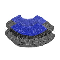 Бахилы сине-черные 1000 шт (500 пар), 54 мкм, двойная подошва, с одной резинкой, Прочные+ в Бресте