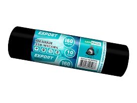 Мешки для мусора 160 л, ароматизированные, черные, в рулоне 10 шт., ПВД, 80 мкм, 1100х930 мм, EXPORT, exp16010142 в Бресте Мешки для мусора 160 л, ароматизированные, черные, в рулоне 10 шт., ПВД, 80 мкм, 1100х930 мм, EXPORT, exp16010142 в Бресте