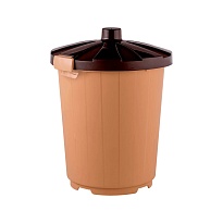 Мусорный бак с крышкой на колесах 105 л бежевый 105 бежевый в Бресте