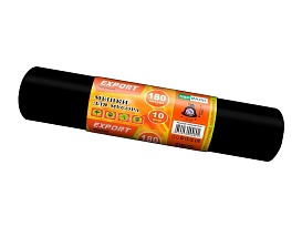 Мешки для мусора 180 л, ароматизированные, черные, в рулоне 10 шт., ПВД, 80 мкм, 1100х930 мм, EXPORT, exp18010142 в Бресте