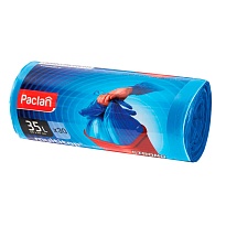 Мешки для мусора 35 л, с ушками, синие, в рулоне 30 шт., ПНД, 10,5 мкм, 640х500 мм, PACLAN Multitop, 600819 в Бресте