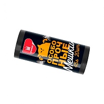 Мешки для мусора 45 л, черные, в рулоне 20 шт., ПНД, 14 мкм, 650х550 мм, Особопрочные, МП7795 в Бресте