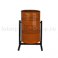 Урна уличная металлическая 21 л круглая с перфорацией коричневая в Бресте