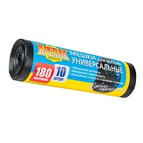 Мешки для мусора 180 л, черные, в рулоне 10 шт., ПНД, 20 мкм, 1150х800 мм, Крепак, 4607075710481 в Бресте Мешки для мусора 180 л, черные, в рулоне 10 шт., ПНД, 20 мкм, 1150х800 мм, Крепак, 4607075710481 в Бресте