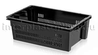 Ящик универсальный для овощей, фруктов и хлеба перфорированный черный в Бресте