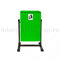 Урна уличная металлическая 25 л квадратная зеленая в Бресте