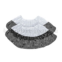 Бахилы бело-черные 1000 шт (500 пар), 48 мкм, двойная подошва, с одной резинкой, Эконом+ в Бресте Бахилы бело-черные 1000 шт (500 пар), 48 мкм, двойная подошва, с одной резинкой, Эконом+ в Бресте