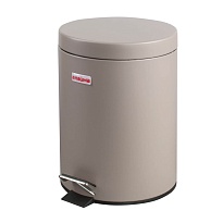 Ведро-контейнер для мусора (урна) с педалью LAIMA Classic, 5 л, серое, матовое, металл, со съемным внутренним ведром в Бресте