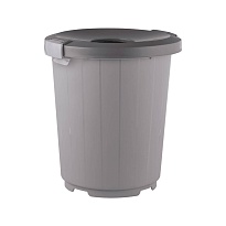 Мусорный бак с крышкой - воронкой на колесах 105 л серый 105 серый в Бресте