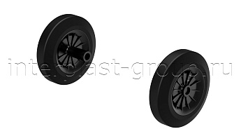 Комплект колес для контейнера 120 л.  черный в Бресте